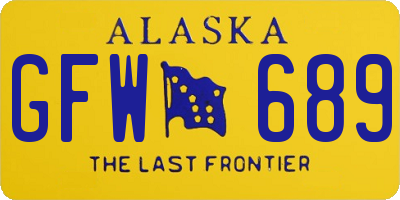 AK license plate GFW689