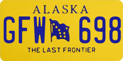AK license plate GFW698