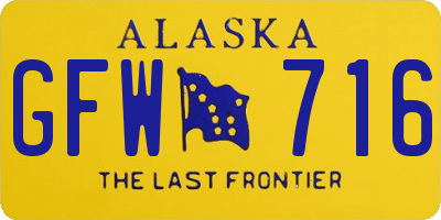 AK license plate GFW716