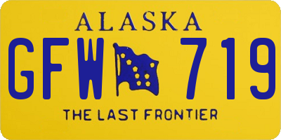 AK license plate GFW719