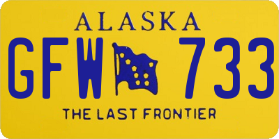AK license plate GFW733