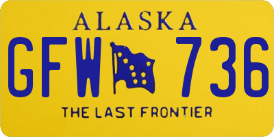 AK license plate GFW736