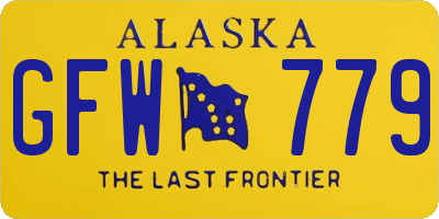 AK license plate GFW779
