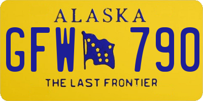 AK license plate GFW790