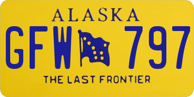 AK license plate GFW797