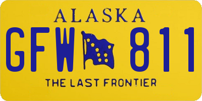 AK license plate GFW811