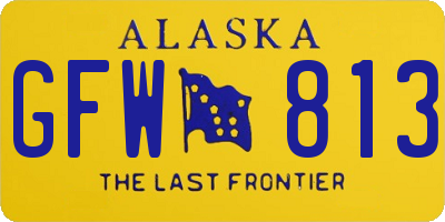 AK license plate GFW813