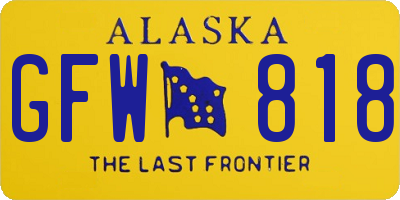 AK license plate GFW818