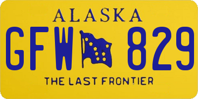 AK license plate GFW829