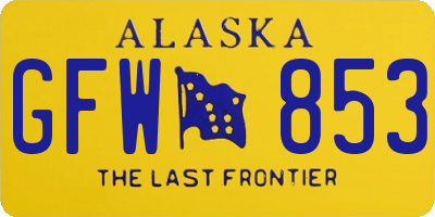 AK license plate GFW853