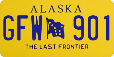 AK license plate GFW901