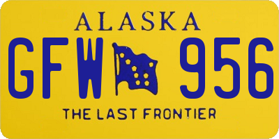 AK license plate GFW956