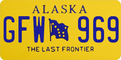AK license plate GFW969