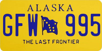 AK license plate GFW995