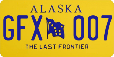 AK license plate GFX007