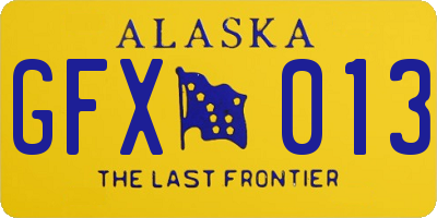 AK license plate GFX013