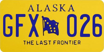 AK license plate GFX026