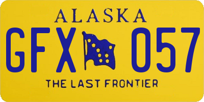 AK license plate GFX057