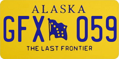 AK license plate GFX059
