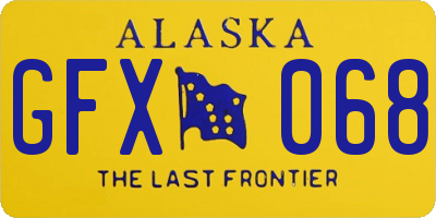 AK license plate GFX068