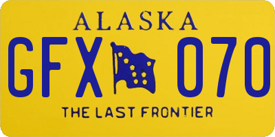 AK license plate GFX070