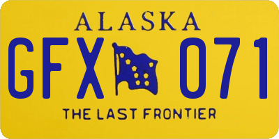 AK license plate GFX071