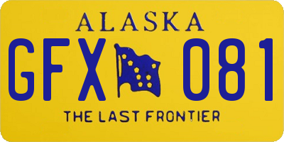 AK license plate GFX081