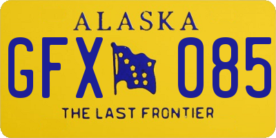 AK license plate GFX085