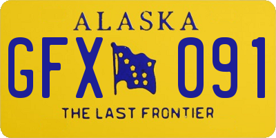 AK license plate GFX091