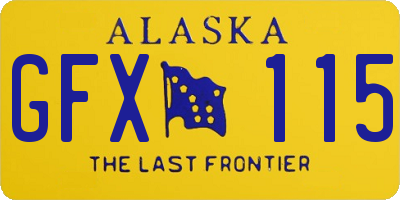 AK license plate GFX115