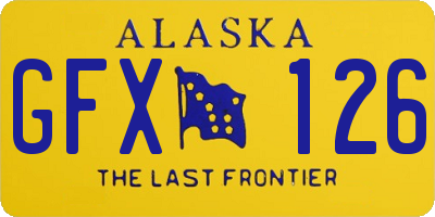AK license plate GFX126