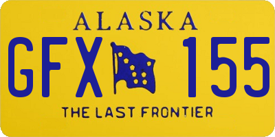 AK license plate GFX155