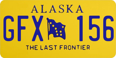 AK license plate GFX156