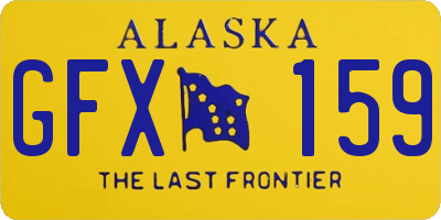 AK license plate GFX159