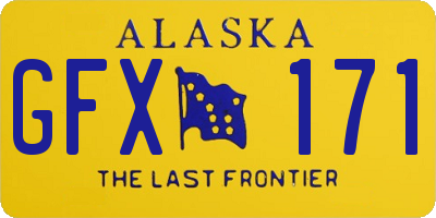AK license plate GFX171