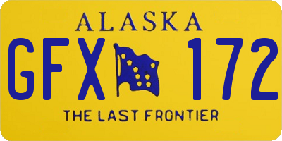 AK license plate GFX172
