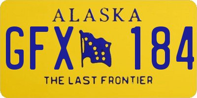 AK license plate GFX184