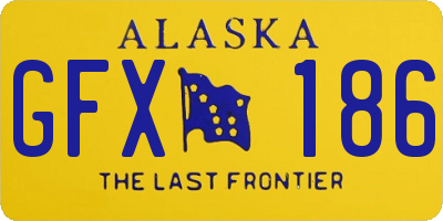 AK license plate GFX186