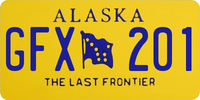 AK license plate GFX201
