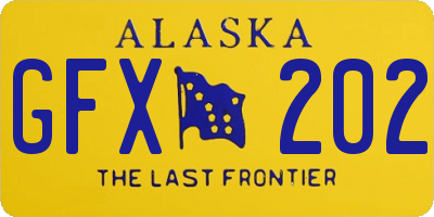 AK license plate GFX202