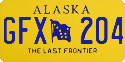 AK license plate GFX204