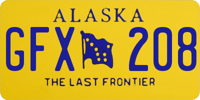 AK license plate GFX208