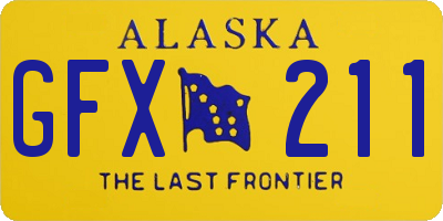 AK license plate GFX211