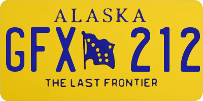 AK license plate GFX212