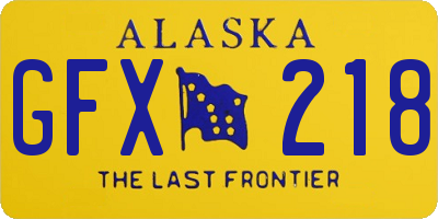 AK license plate GFX218