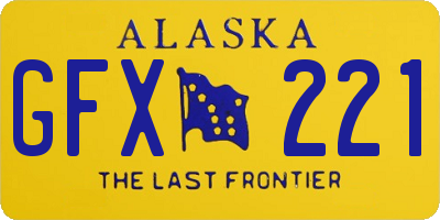 AK license plate GFX221