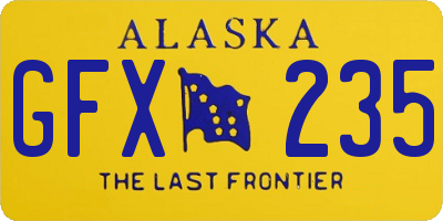 AK license plate GFX235