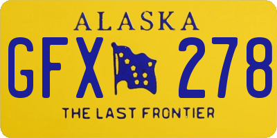 AK license plate GFX278