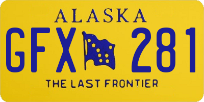 AK license plate GFX281