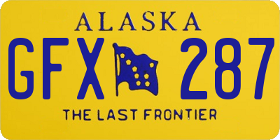 AK license plate GFX287